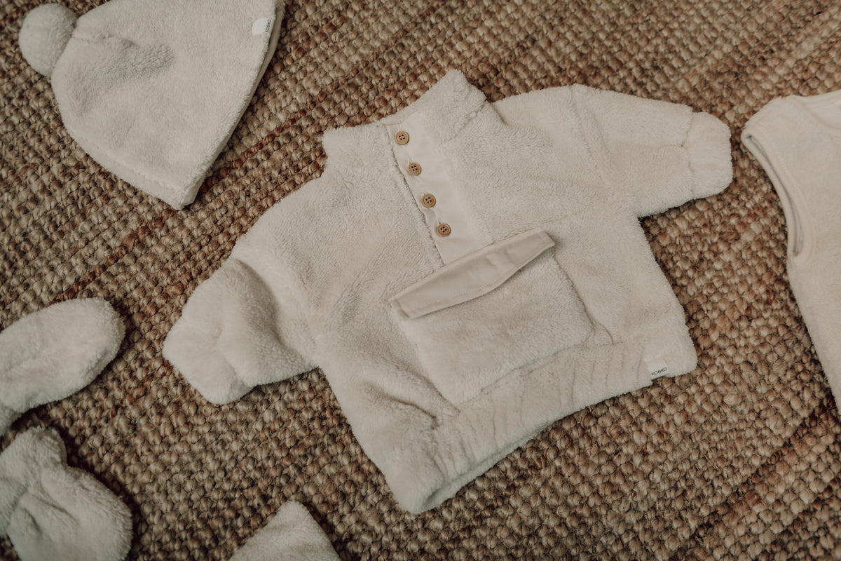 Baby jasje teddy Malmö pebble - 62/68
