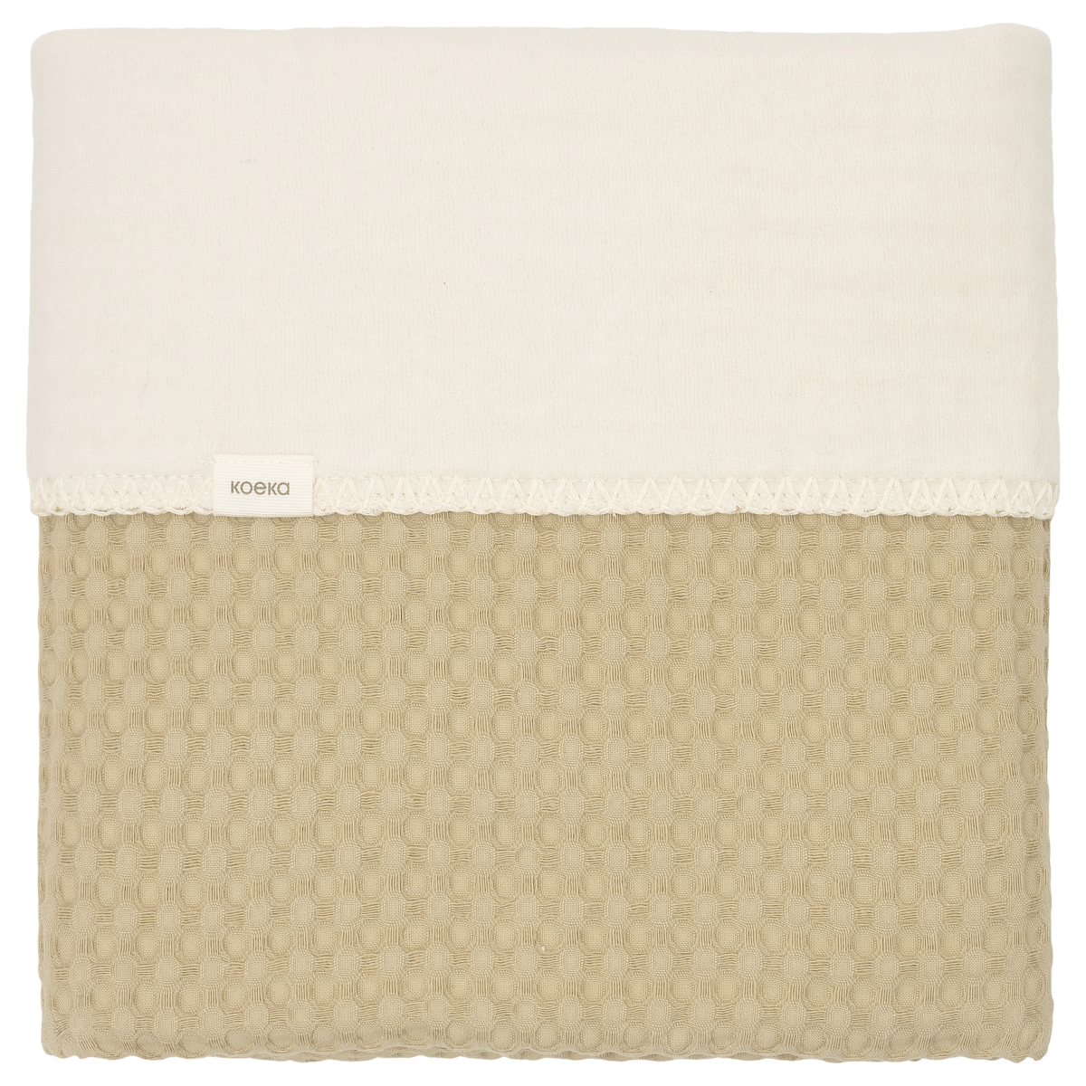 Bassinet blanket cotton fleece Amsterdam olive