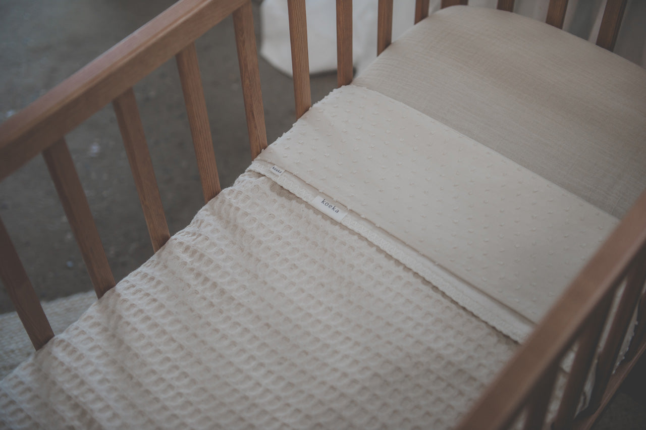 Cot blanket cotton fleece Amsterdam natural