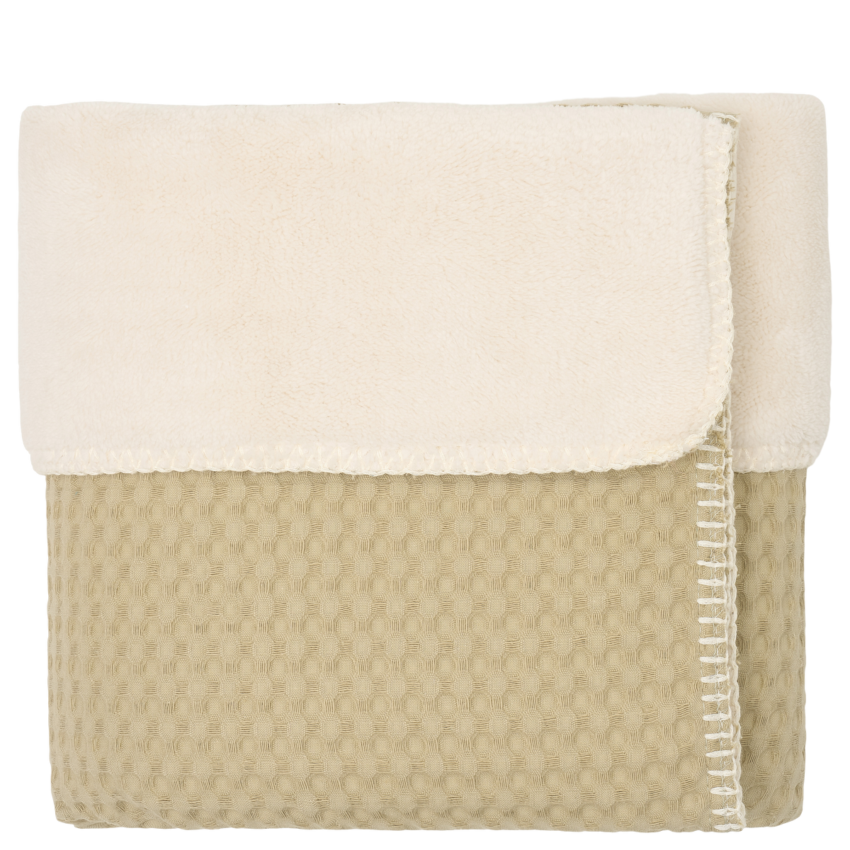 Cot blanket teddy Oslo olive