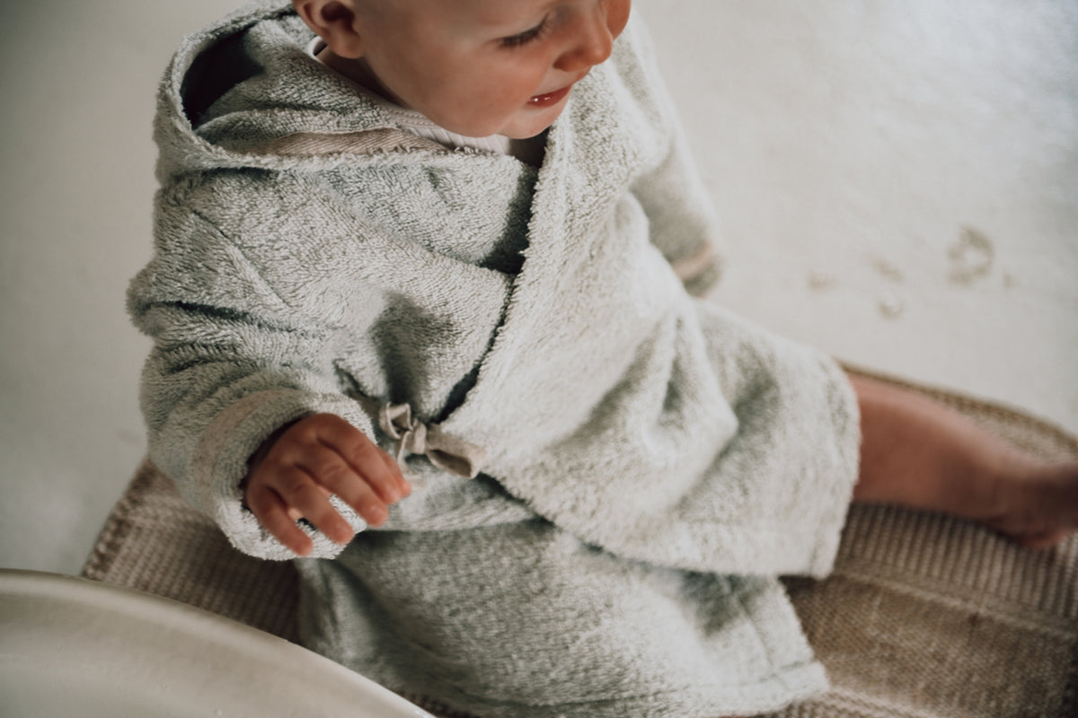 Baby bathrobe Dijon Daily warm white - 62/68