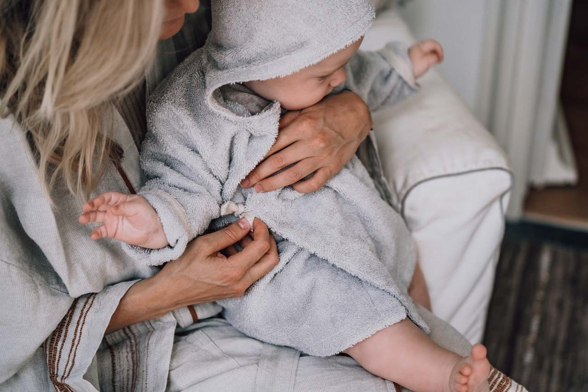 Baby bathrobe Dijon Daily stone