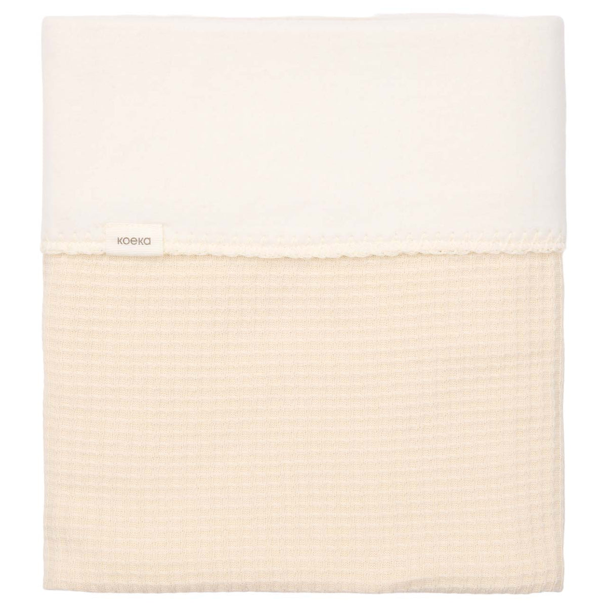 Cot blanket cotton fleece Malaga warm white