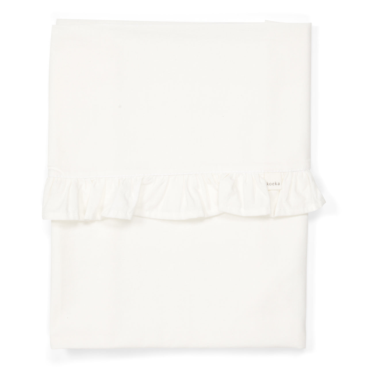 Bassinet sheet Ruffle warm white