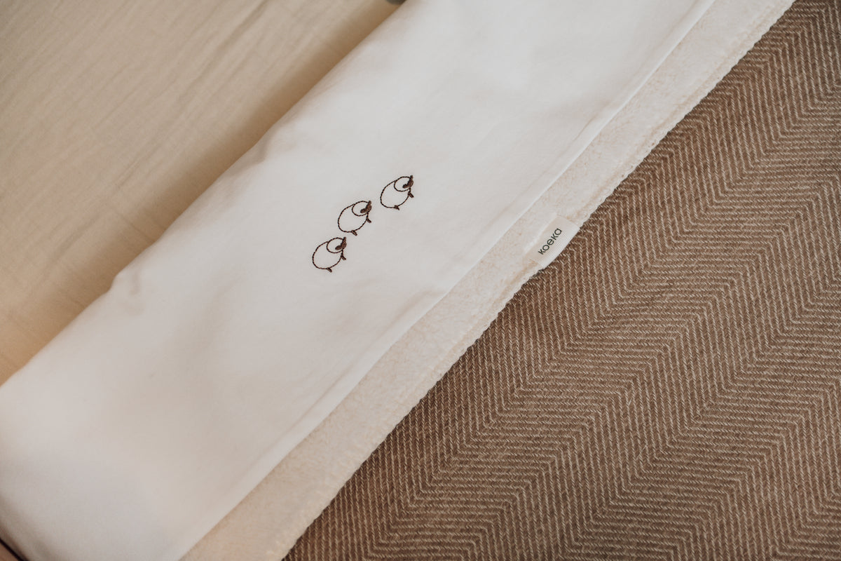 Cot sheet Baa Baa Baby hazel