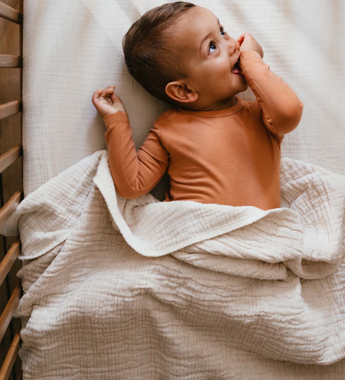 Bassinet blanket Rivoli warm white