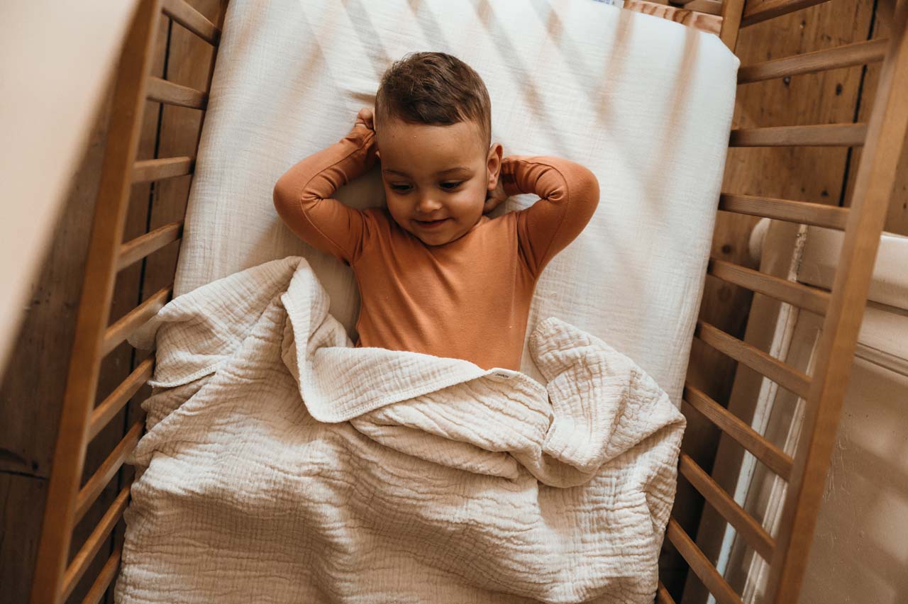 Cot blanket Rivoli warm white