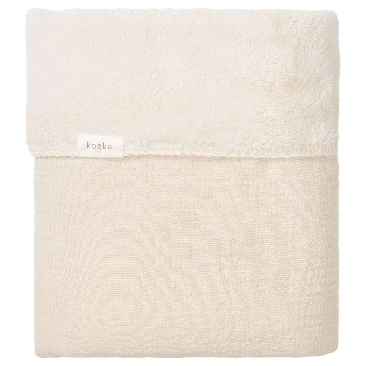 Bassinet blanket teddy Faro warm white