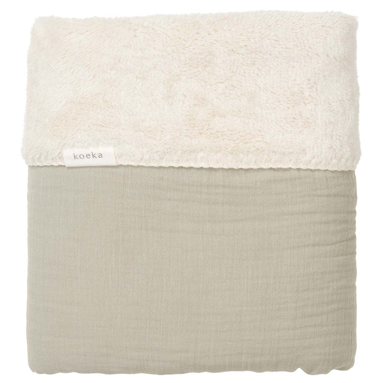 Bassinet blanket teddy Faro sage