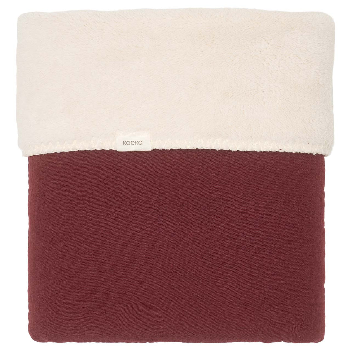 Wiegdeken teddy Faro burgundy