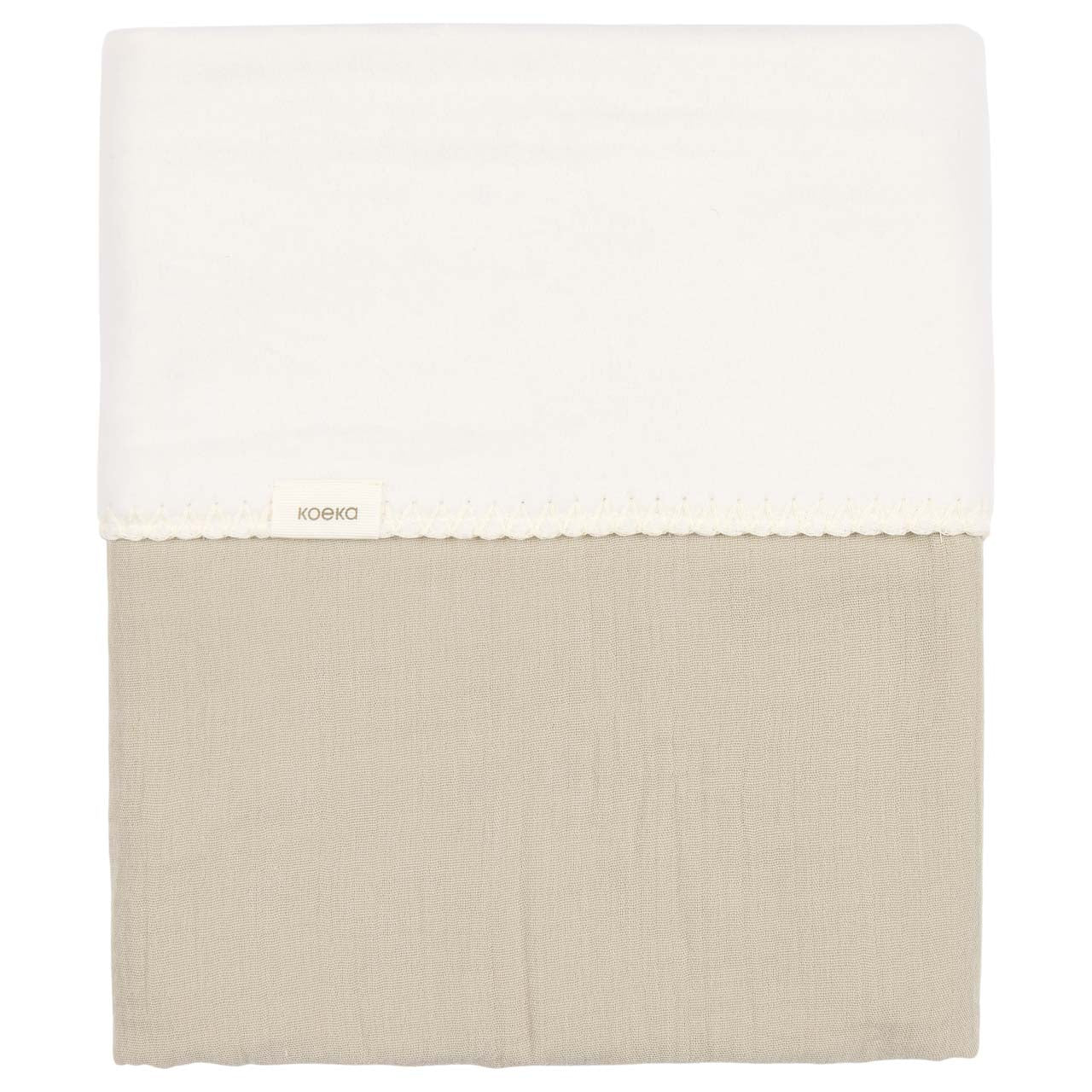 Cot blanket cotton fleece Faro sage