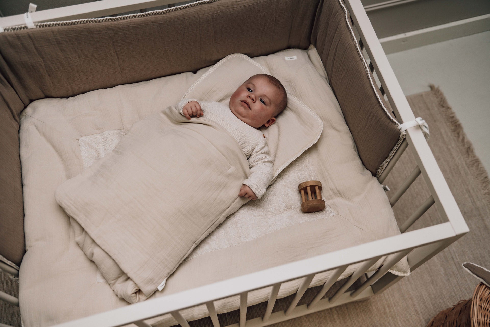 Playpen mat Faro caffe/warm white
