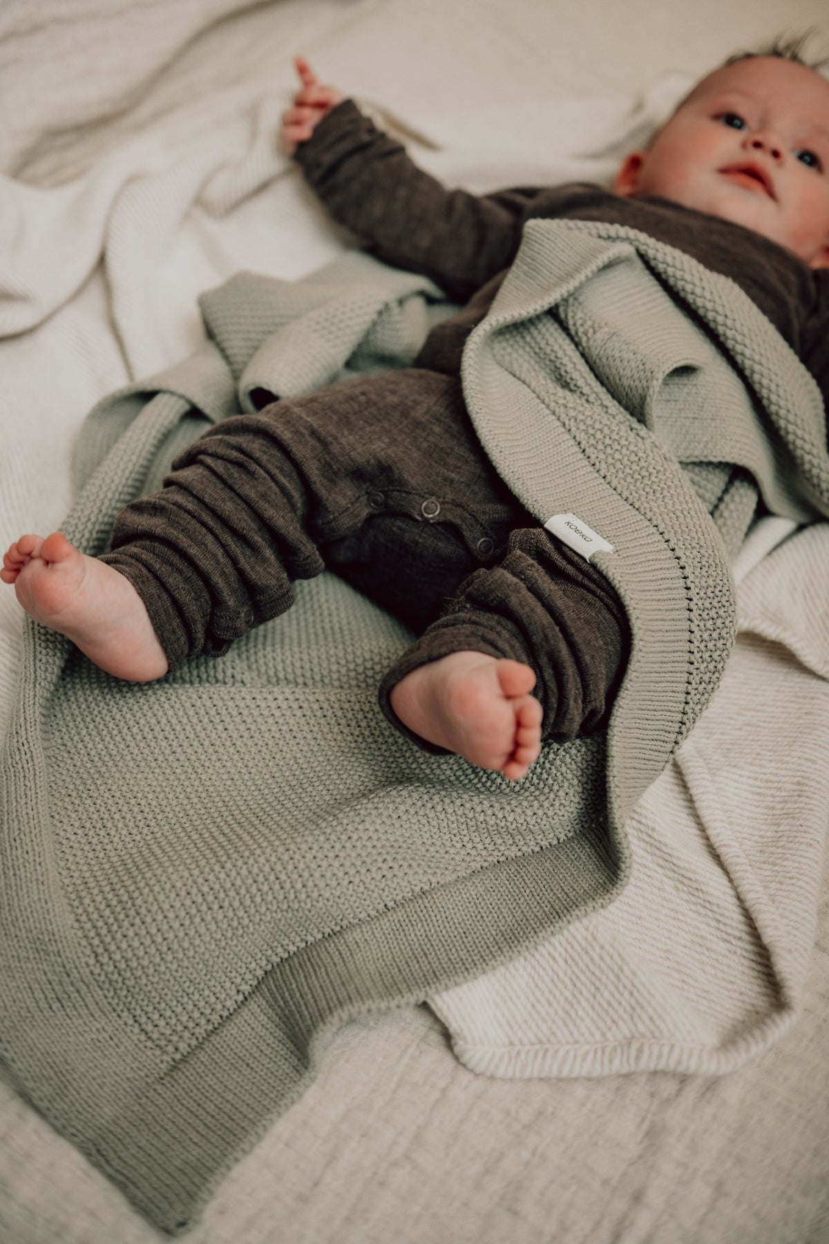 Bassinet blanket Lisbon olive