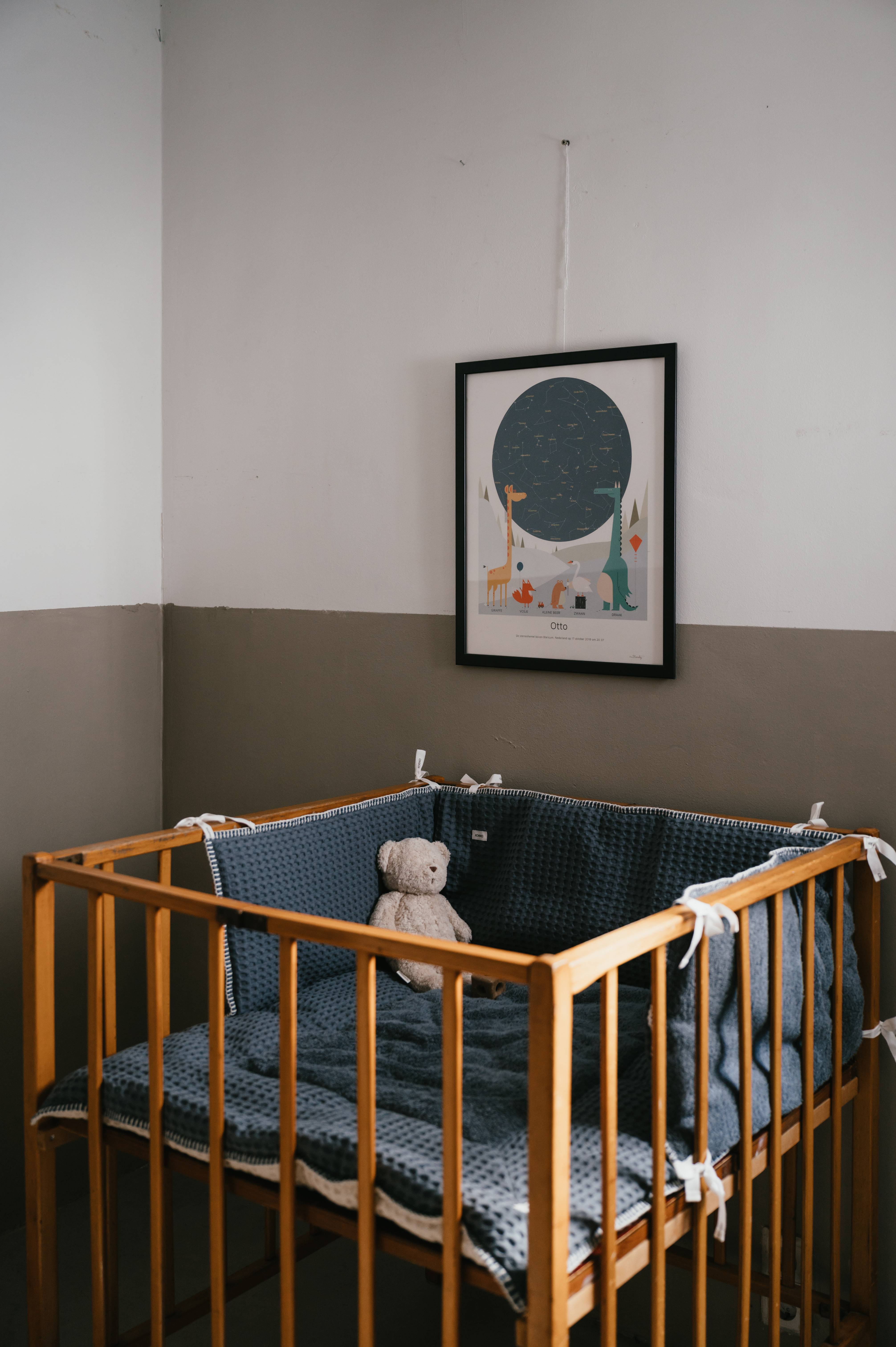 Play pen - / Cot bumper Amsterdam bluestone