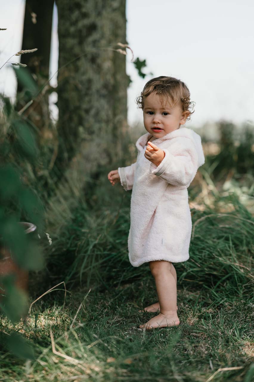 Baby bathrobe Dijon Daily cotton candy