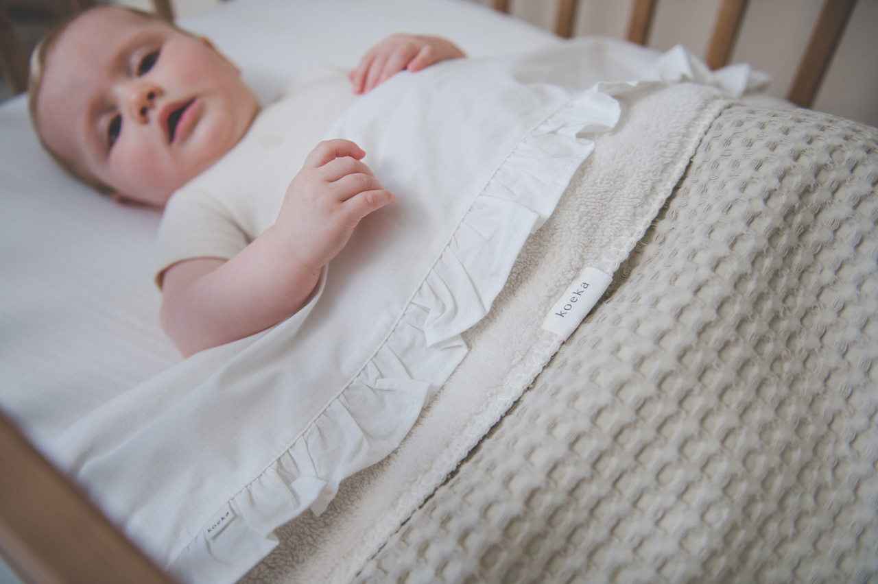 Bassinet blanket teddy Oslo sand/pebble