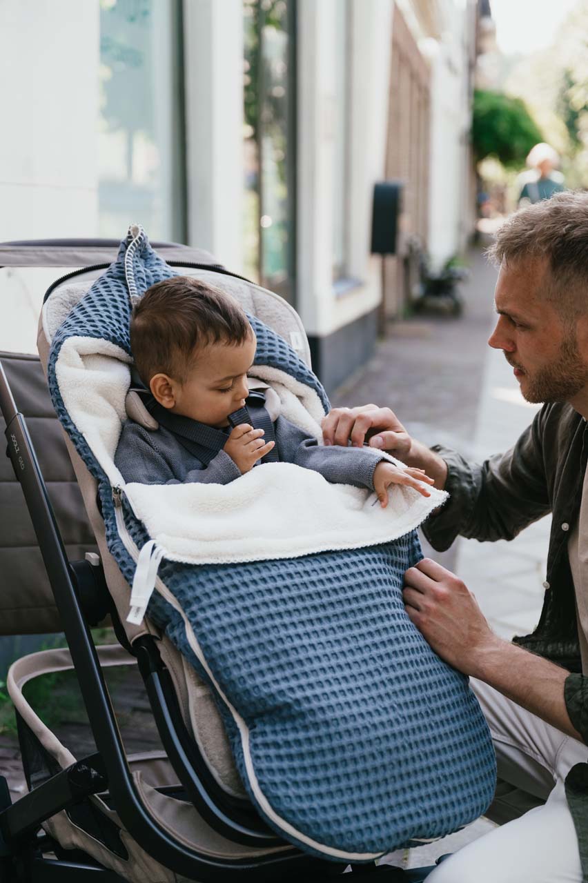 Stroller footmuff teddy Oslo bluestone