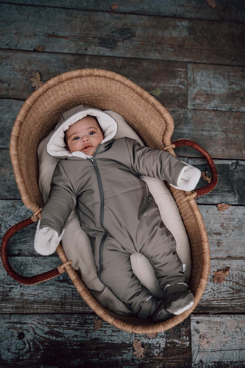 Combinaison bébé outdoor gigoteuse d'émmaillotage  taupe