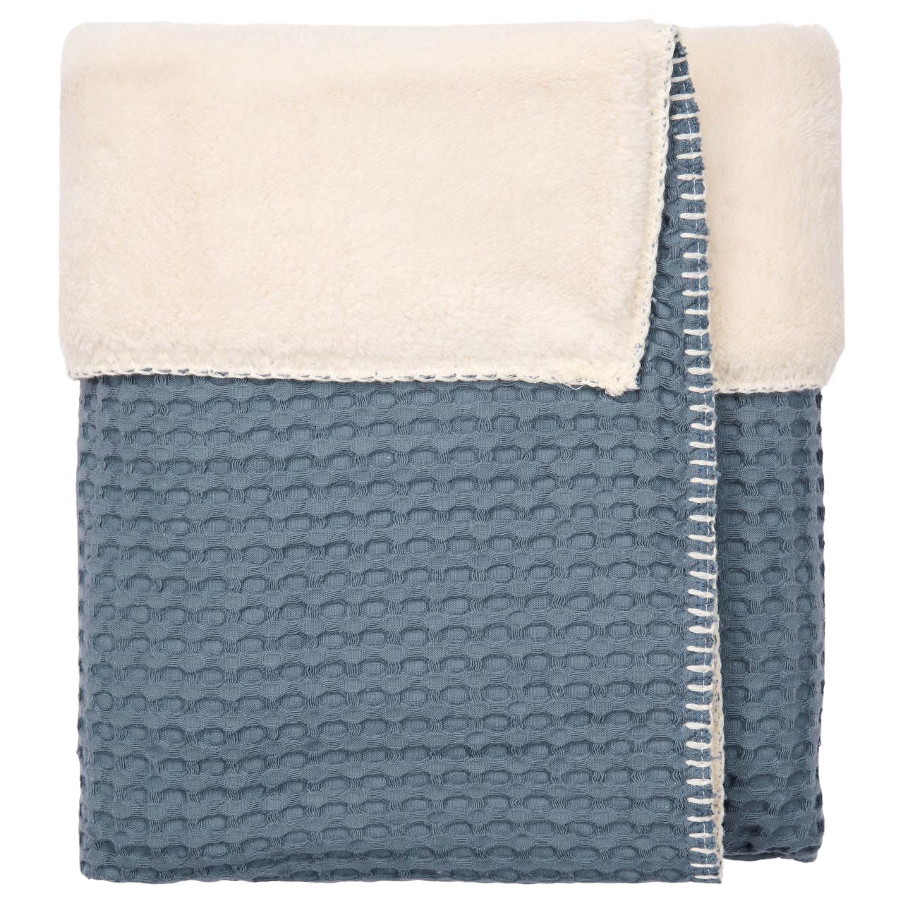 Bassinet blanket teddy Oslo bluestone