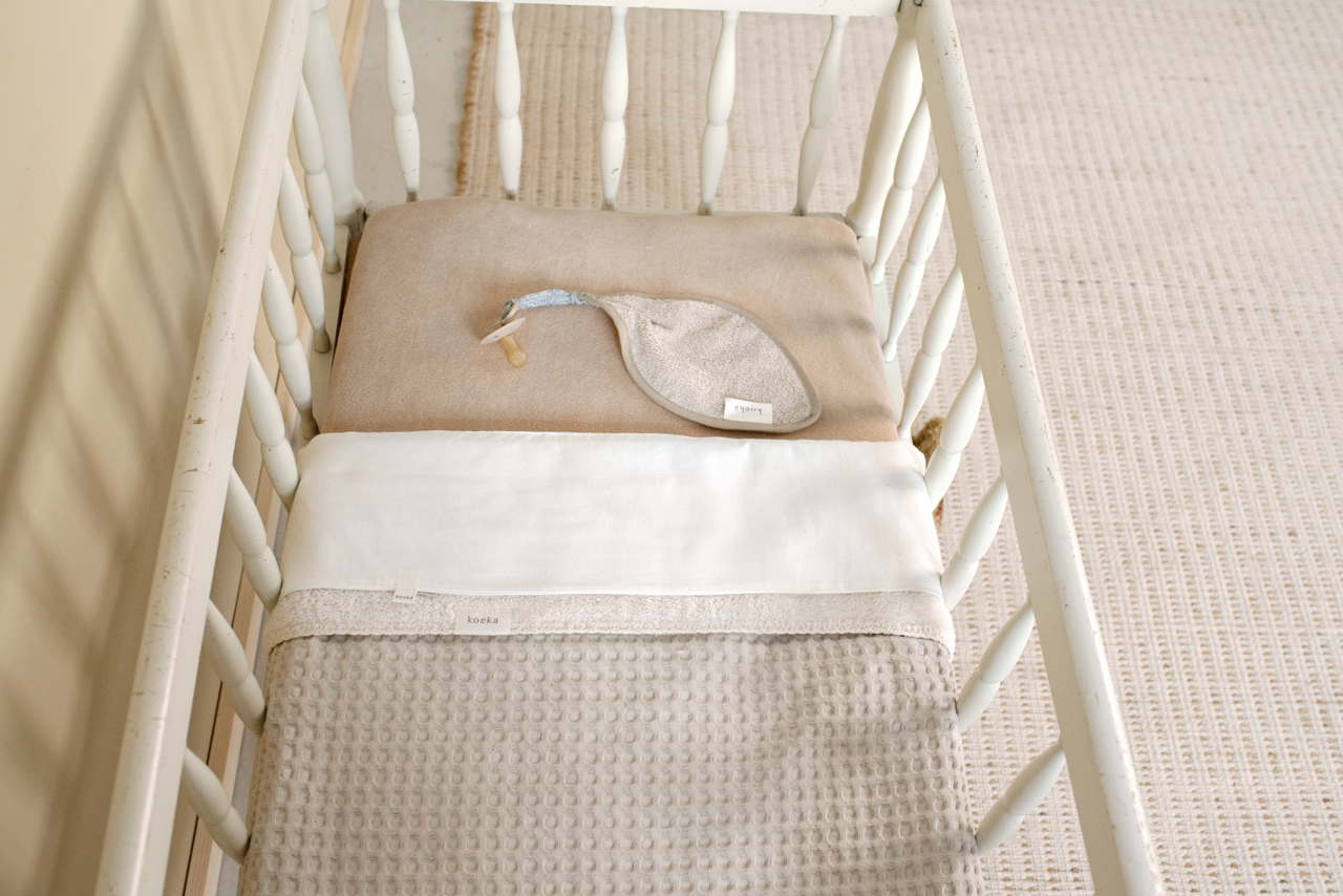 Bassinet blanket teddy Oslo sand/pebble