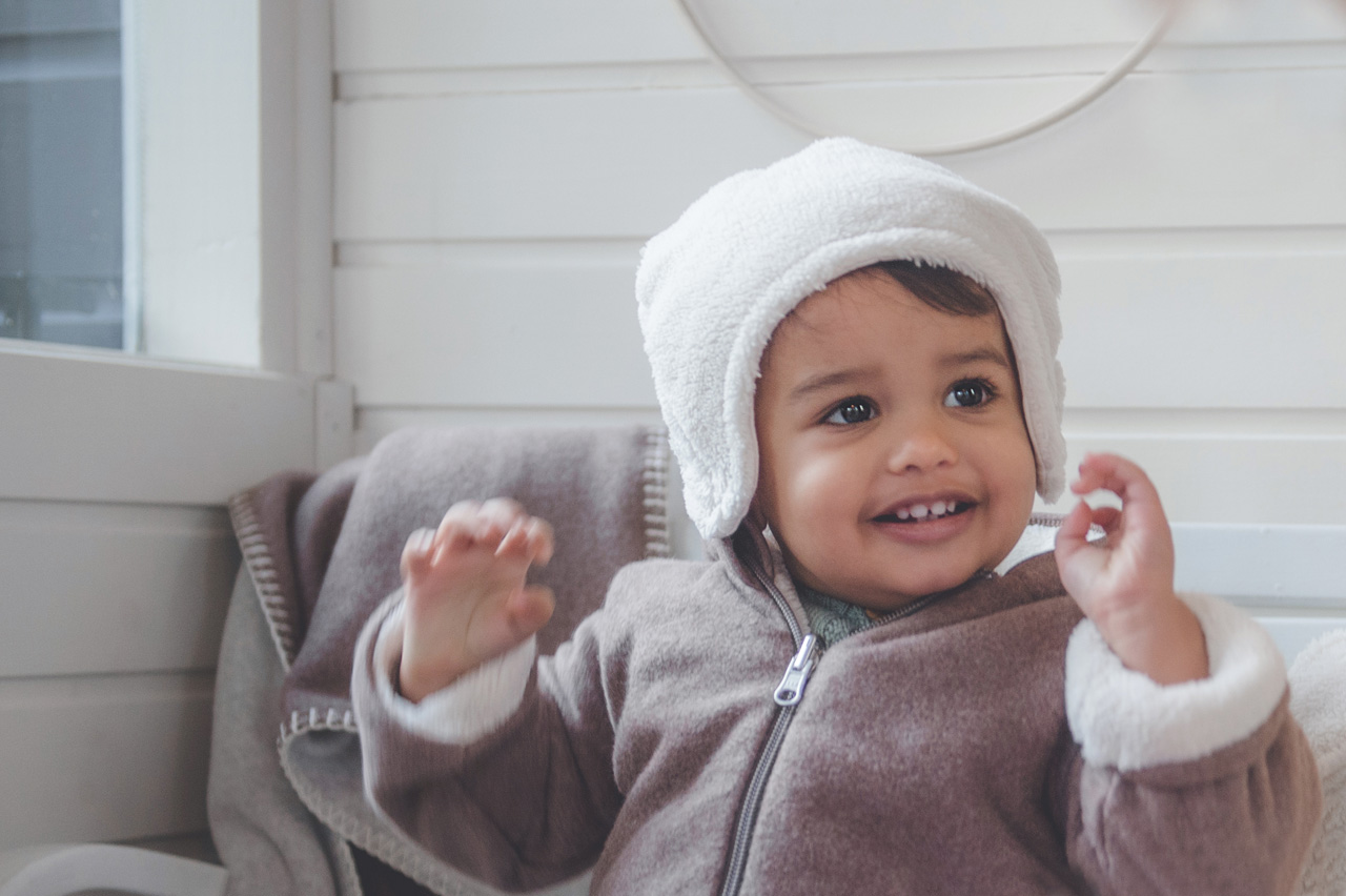 Bonnet bébé Malmo pebble