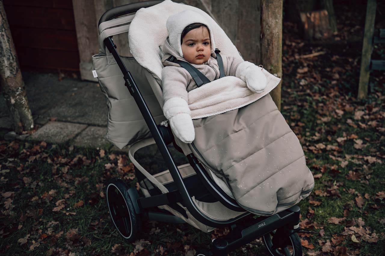 Buggy Fußsack Plüsch Calgary taupe