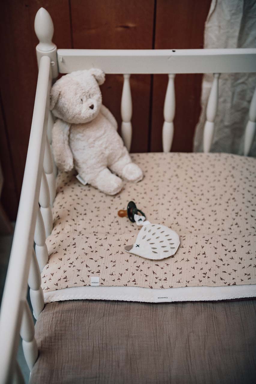 Cot blanket teddy Faro caffe