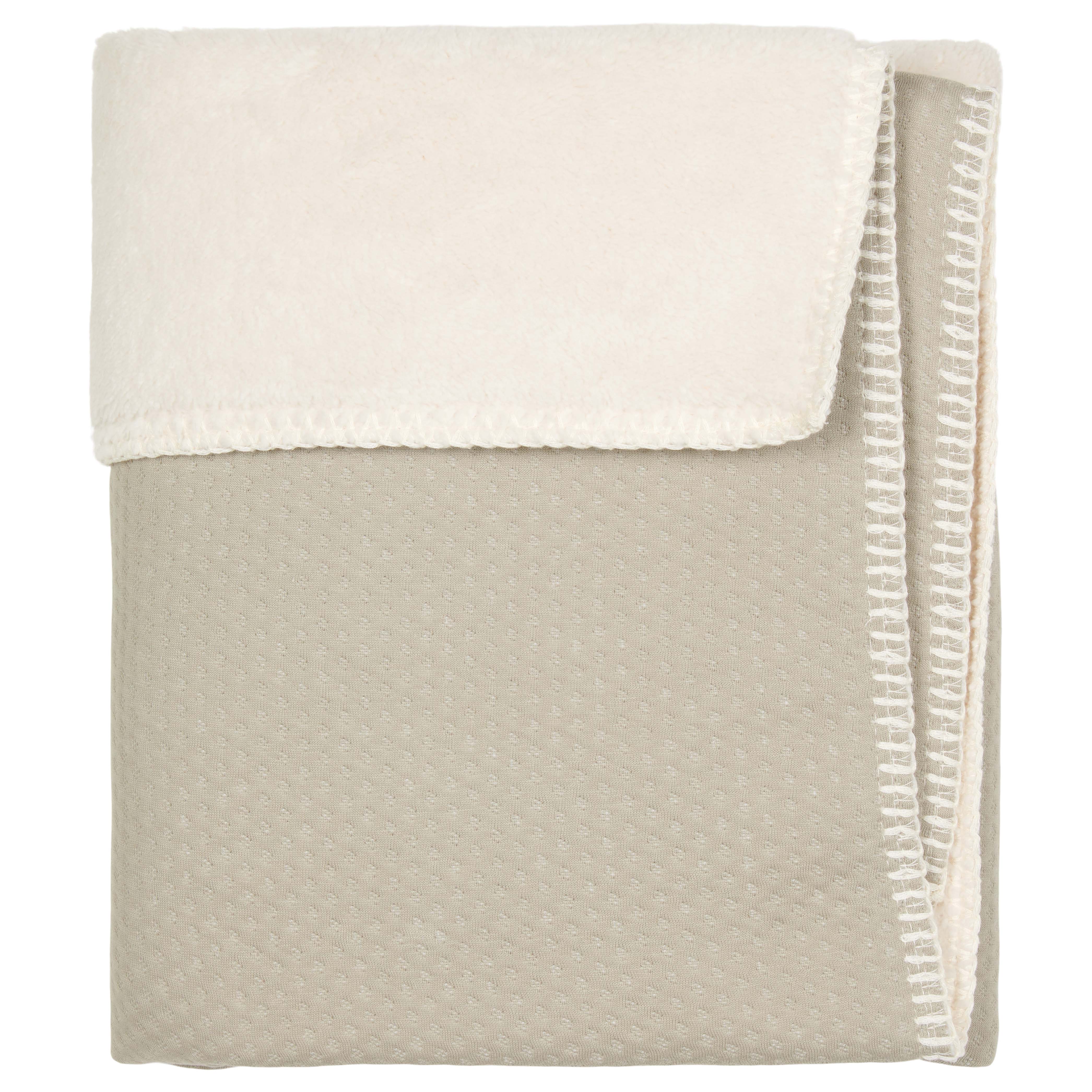 Bassinet blanket teddy Elim sage