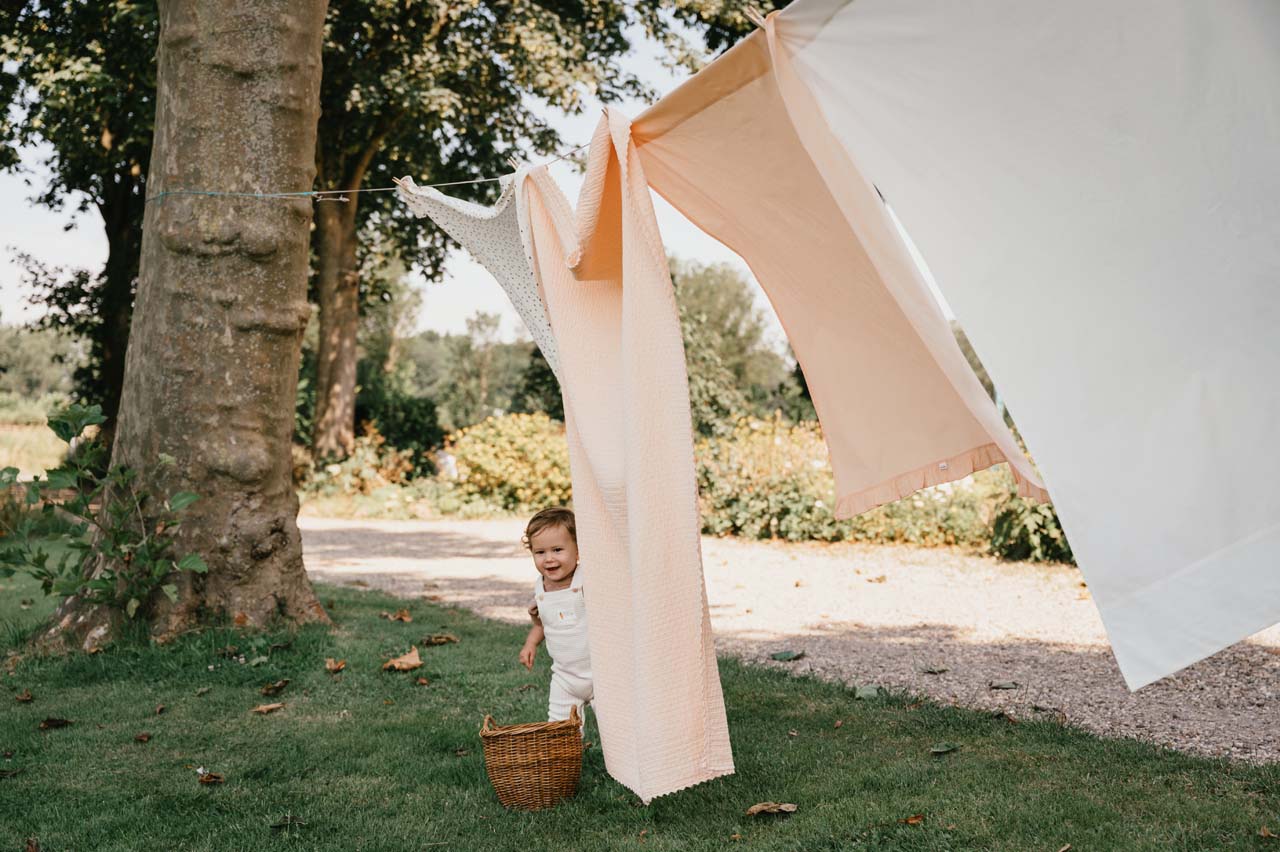 Wiegdeken Lace Elba peach